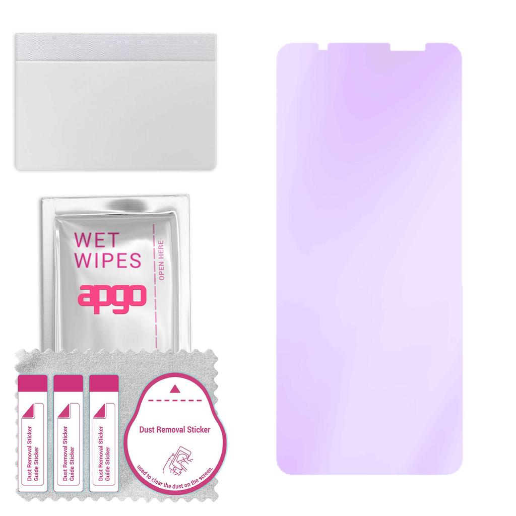 apgo Anti-Blue 9H Hybrid protective glass compatible with Asus ROG 5s Kimetsu no Yaiba, flexible nano glass, great replacement for tempered glass, scr