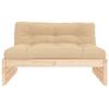 VidaXL Central Sofa, Seat with Backrest and Padded Cushion, Garden Furniture Terrace Patio Outdoor, Brown Wood of 825758