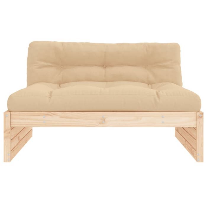 VidaXL Central Sofa, Seat with Backrest and Padded Cushion, Garden Furniture Terrace Patio Outdoor, Brown Wood of 825758