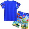 Short-Sleeved Animation Cartoon Digital Printing, Middle-Aged And Older Children'S Daily Loungewear, Short-Sleeved + Shorts Set 91216