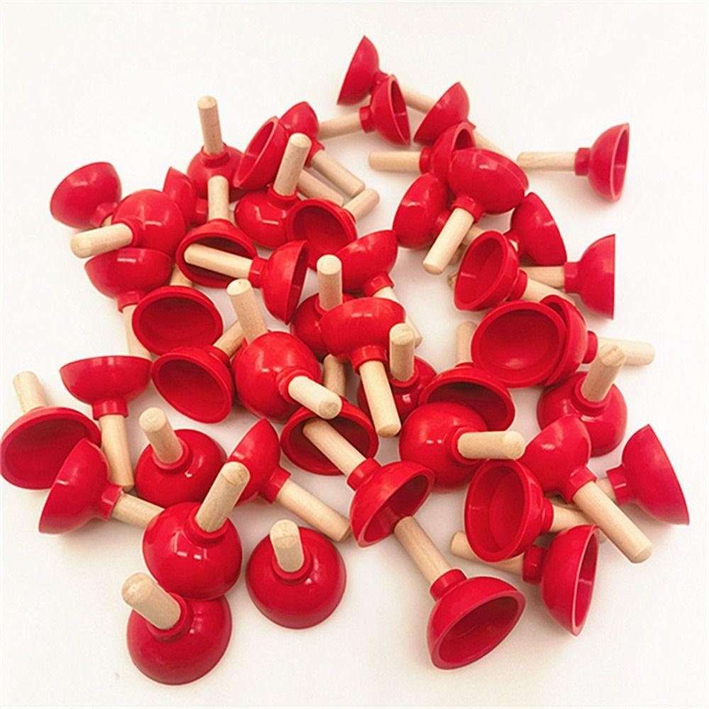Mini Tiny Plunger Magic Close-Up Toilet Sucker Stand Toilet Shape Phone Holder  For Card