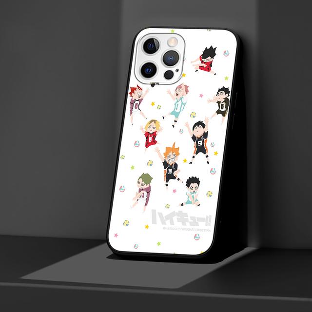 

Чехол Haikyuu с аниме для Apple Iphone 14 11 13 12 Pro Max Xr 7 8 +Se 2020 Xs 6 6s Plus 5 5S, черный силиконовый чехол с рисунком аниме iPhone 14