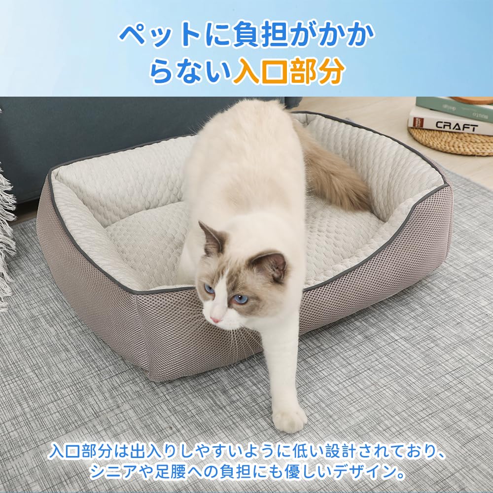 Cooling Pet Bed for Cats and Summer Pet Fluffy 3D Bean Pet Solid Outer X X Inches X 50 X 18 for Extra Small Dogs and Cats Peto-Raifu Dogs, Sofa,