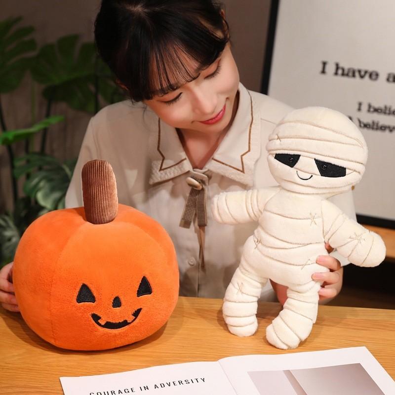 Funny Cute Halloween Cartoon Pumpkin Mummy Plush Toy Children Gifts Holiday