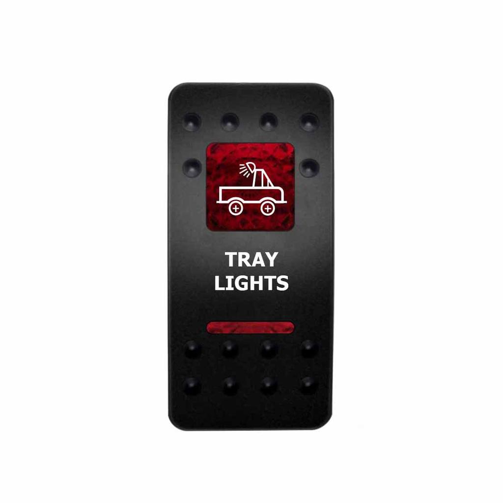 12V 24V Car Boat LED Button Switches Dual RED Lights 5P SPST Waterproof Rocker Switches for ARB Marine RV 4×4 Caravan