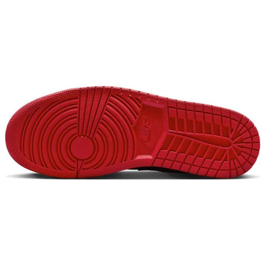 Air Jordan 1 Low Cement Fire Red Herren Sneakers Grau Schwarz Zement-Grau 553558060