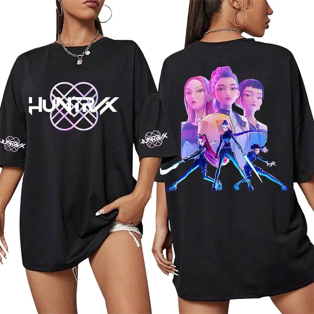 K-pop Demon Hunters Rumi Mira Zpey 2025 Film Graphic T-Shirt Men Women Harajuku High Quality Oversized Cotton T Shirt Streetwear