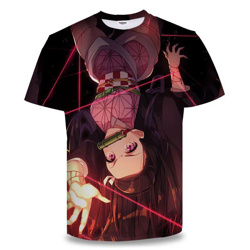 

Demon Slayer Anime Clothes (Men s) Short Sleeve T-shirt Spring/Summer Outfit Middle School Teen Kids Trendy T-shirt Top XXS