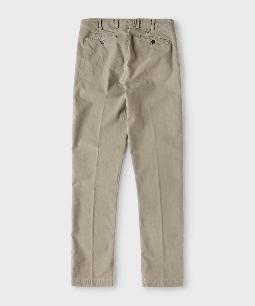 PANICALE Beige Micro Pattern Comfort Fit Cotton Pants