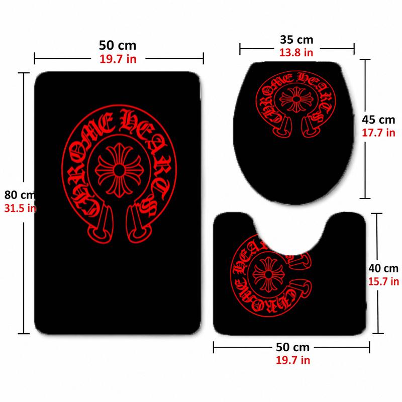 Fashion Brands (1) Flannel Toilet 3 Piece Set Soft Bathroom Toilet Seat Cover Non-Slip Bath Rug Home Bathroom Decor