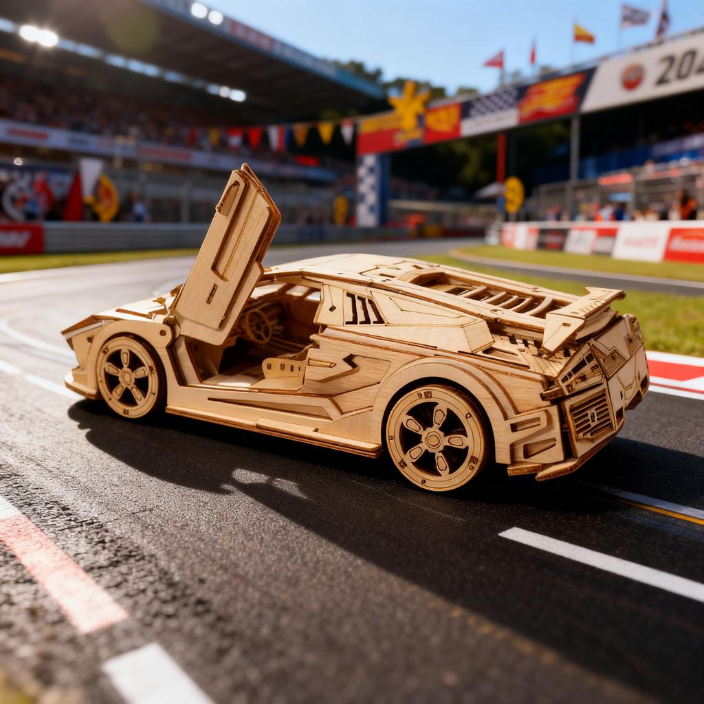 3D Wooden Puzzle Sports Car Model Fun and Educational DIY Gift Christmas Gift Holiday Gift