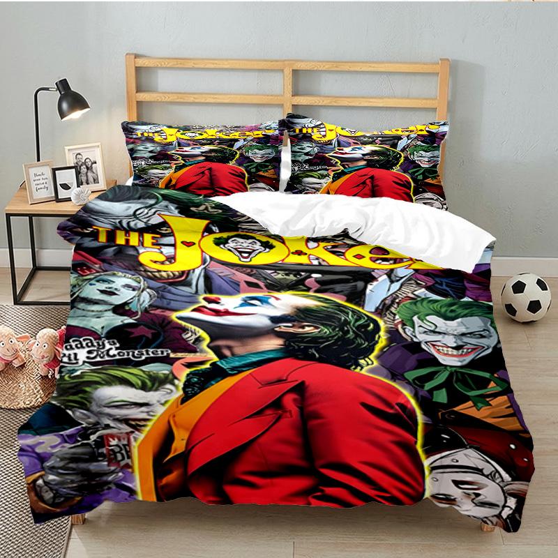 Jo-ker's Dark Saga 3pcs Bedding Set,Including 1pc Duvet Cover And 2pcs Pillowcases Perfect Gift for Christmas,Ideal for Bedroom, Dormitory