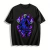 Dark Style Skull Ghost Flame Print Trendy Casual Top Pure Cotton T-shirt