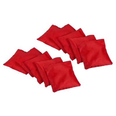 PATIKIL Cornhole Bean Bags, 10 Canvas Punching Bags for Carnival, Outdoor Yard Party, Hand Tossing Games, Red