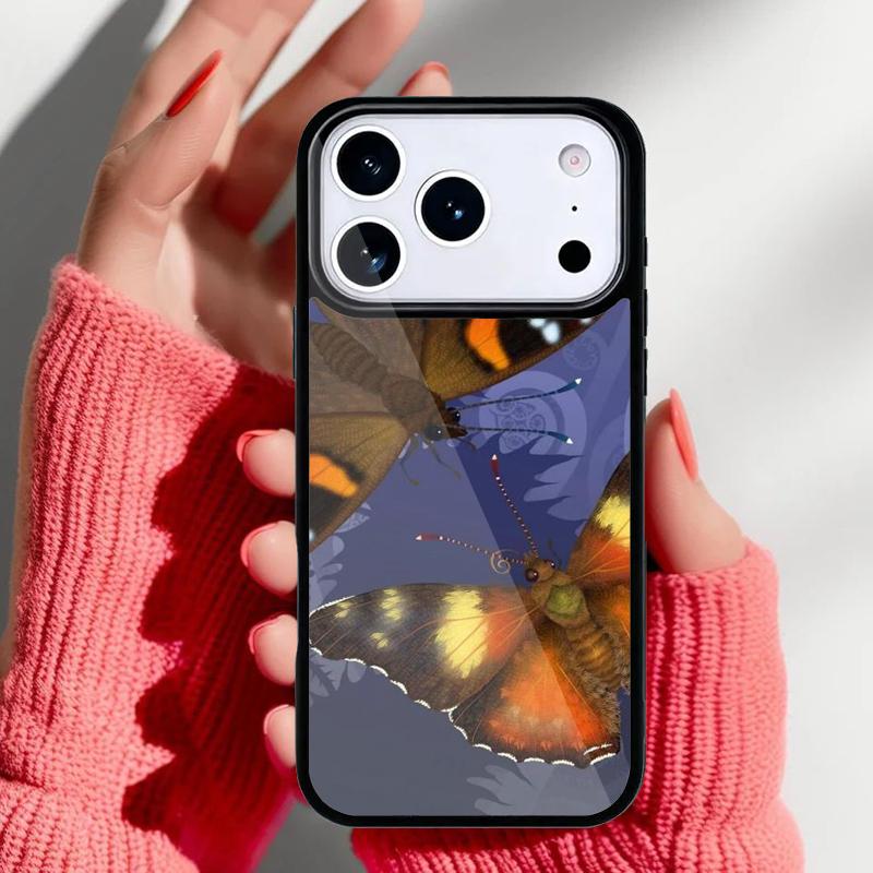 Small Tortoiseshell Butterflies Moths Phone Case for iPhone 17 Air 16e 15 14 13 Pro Max Back Cover for 12 11 Pro Coque