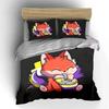 Cute Fox Noodle Art Set Soft Comfortable Duvet Cover Bedding Set Included 1*Duvet Cover & 2*Pillowcases Gift
