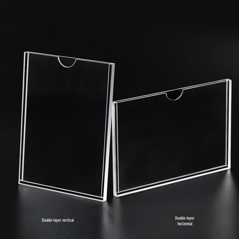 Homeglen A4 Double-Layer Acrylic Display Card Holder