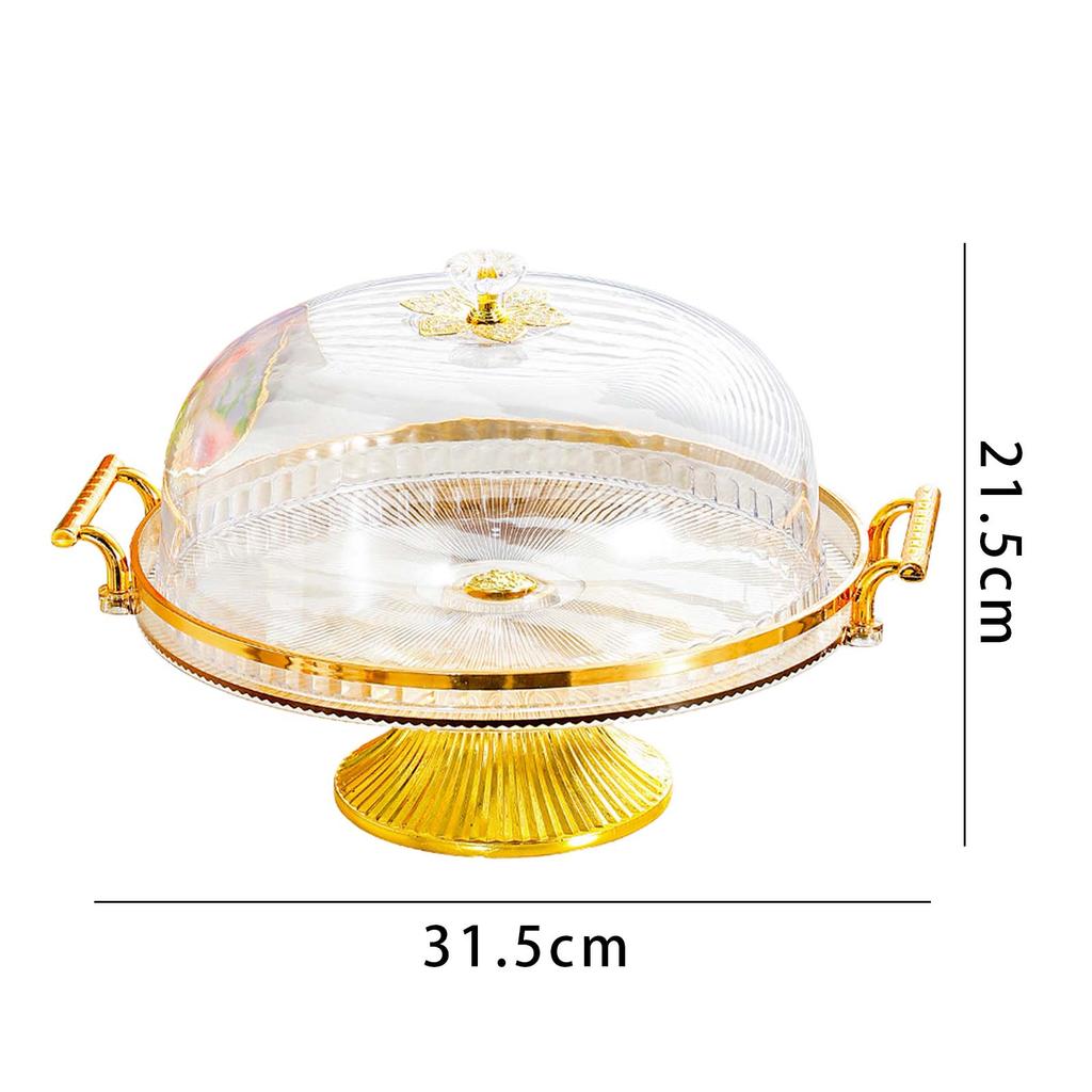 Cake Stand with Lid Footed Cake Plate Platter for Cookies Cupcake Cheesecake