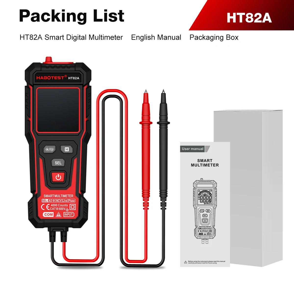 

Digital Multimeter Auto-Ranging TRMS Multimeter 600V AC/DC Voltage Resistance Capacitance Continuity Diode NCV Live Wire Test