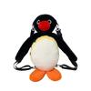 Cartoon Penguin Plush Backpack For Girls Kids Soft Toy School Bag With Zipper Closure And Inner Pocket