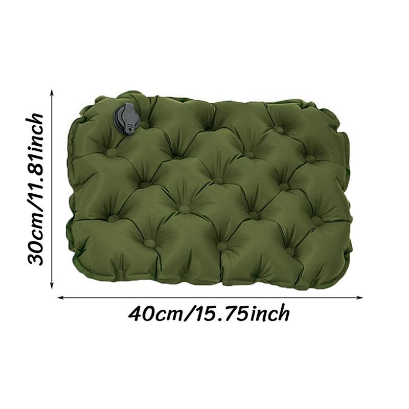 Cojín de Asiento Inflable Portátil Ligero para Acampar - Impermeable, Plegable, Duradero y Cómodo para Sentarse a Largo Plazo