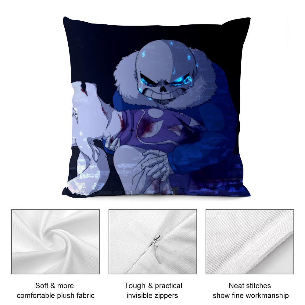 Game Undertale Pillow Case Short Plush Sofa Decorative Gift Home Double-sided Printing Cushion