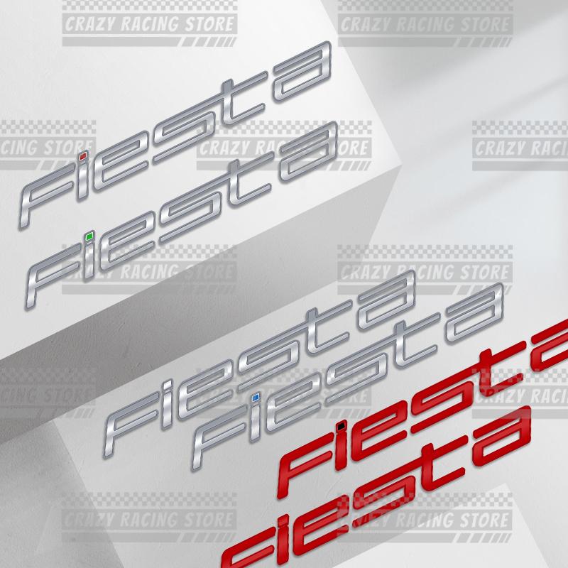 Car Badges For Ford Fiesta ST MK2 MK3 MK4 MK5 Rear Trunk Emblem Metal 3D Stickers Body Decals Lettering Decor Styling