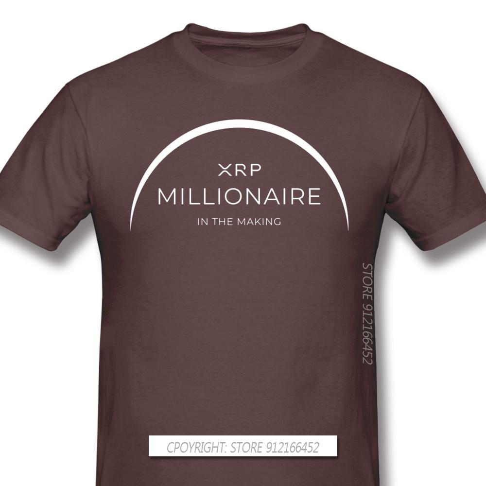Мужские Черные Футболки XRP Ripple Coin Криптовалюта Крипто Миллионер В Процессе Футболка Чистый Хлопок Футболка в Стиле Харадзюку Взрослый S