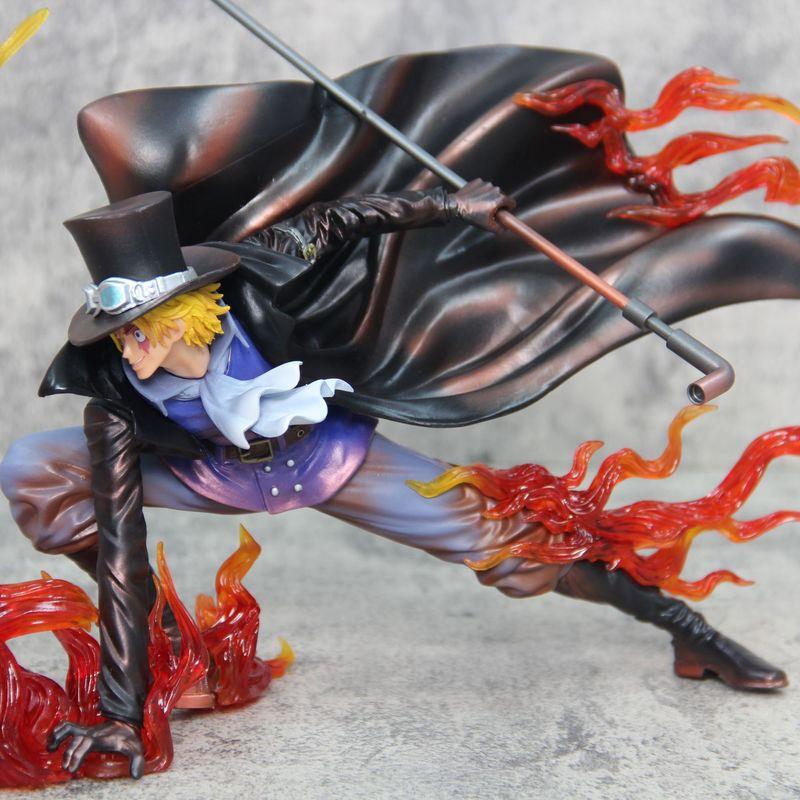 Fire Fist Ace Flame Scene One Piece Statue Anime Handmade Model Decoration Gift