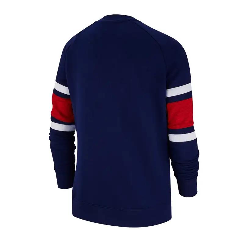 Nike Color Block Letter Crew Neck Sports Casual Sweatshirt Kids Tops Blue BV3591-492
