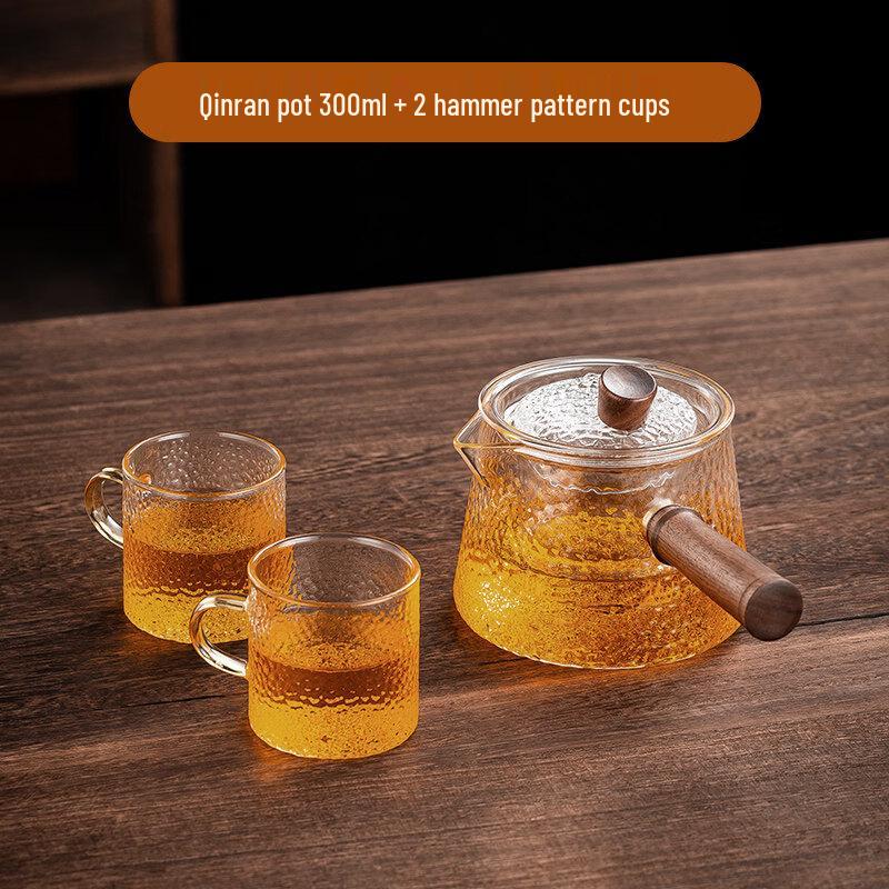 ZISIZ Heat-Resistant Glass Side Handle Teapot