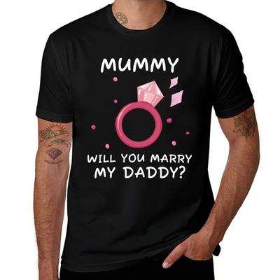 Mummy Will You Marry My Daddy Marriage Proposal Baby Onesie TShirt Lightweight Basic Short Sleeve Shirt