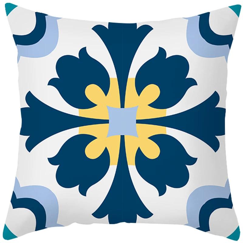 Peach Skin Hug Pillowcase Nordic Simple Color Pattern Sofa Cushion Cover Office Cushion Pillow Case To Customize