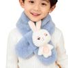 Autumn & Winter Plush Children's Scarf: Cute Korean-Style Rabbit Neck Warmer for Cold Protection