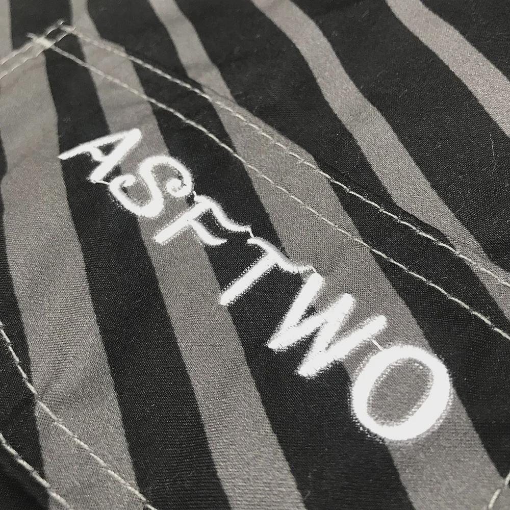 Men's Quick-Dry Striped Surf and Bodybuilding Shorts