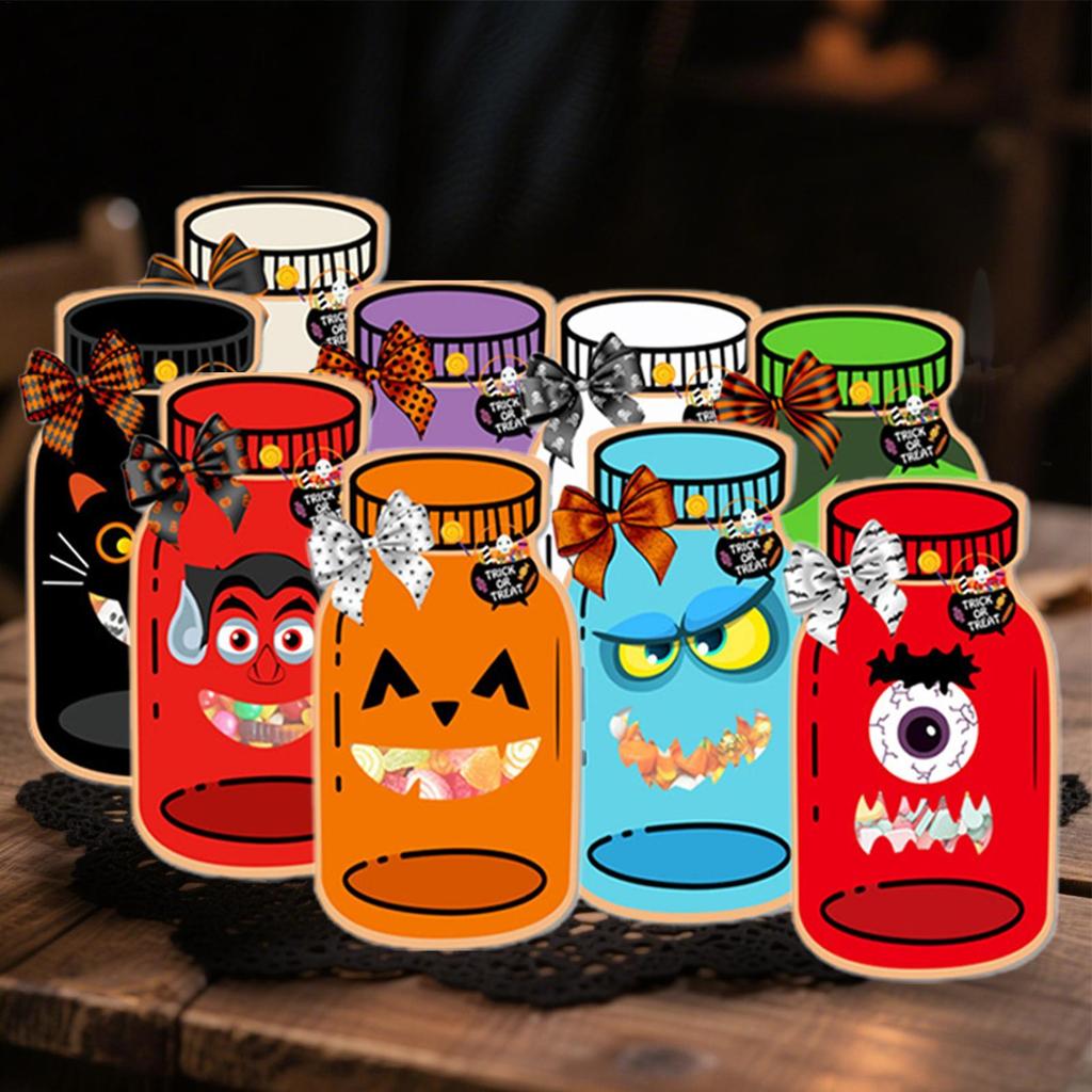 Small Halloween Candy Bags Jar Shape Cards And Candy Bags For Halloween Festive Organizer Hands-On Projects For School Gathering