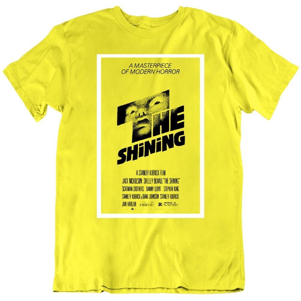 

The Shining Classic Stanley Kubrick Movie Poster Yellow T Shirt 2XL