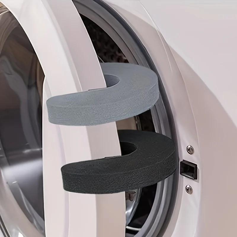 2 ks Sada ventilačních držáků pro pračku s měkkým povrchem proti přiskřípnutí | Plastový zarážka dveří, Nevyžaduje baterie