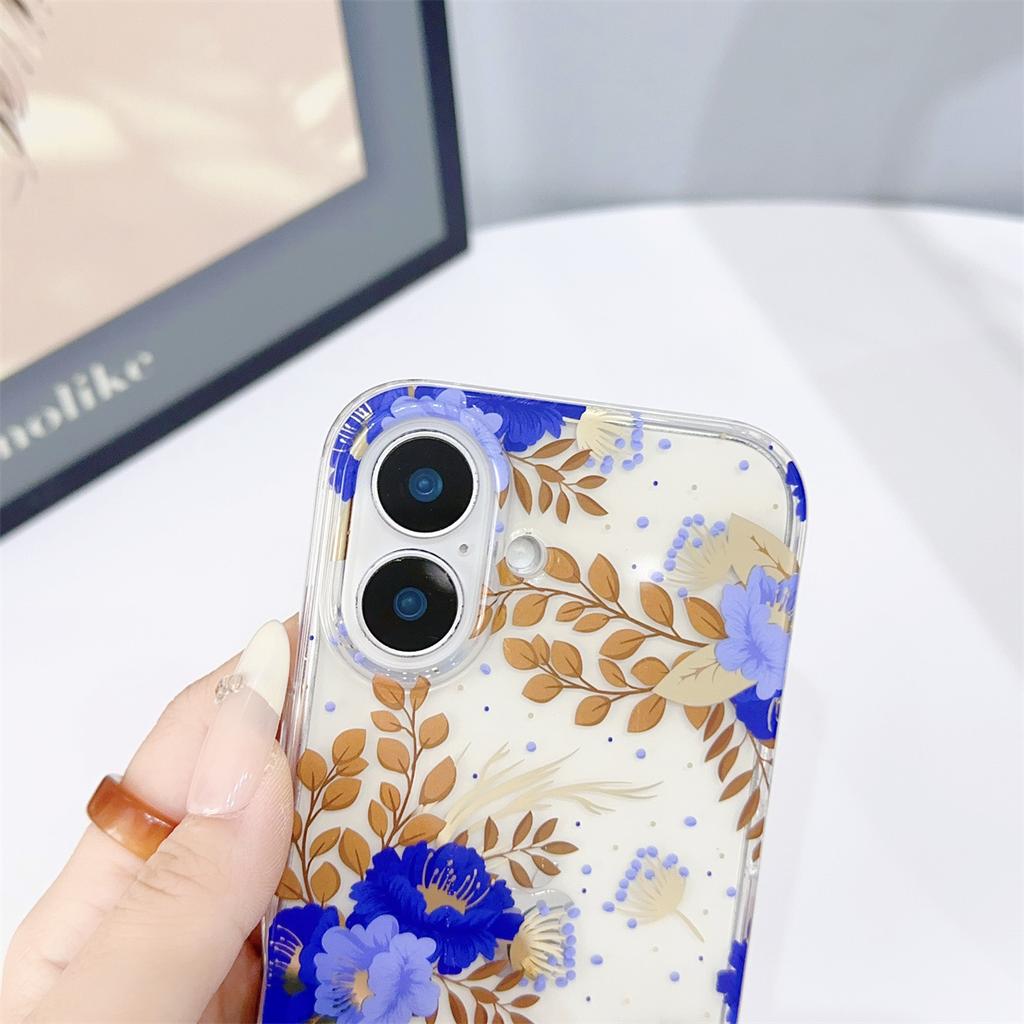 16E Blommigt Mobilskal Gäller För IPhone16 Anti-fall Kylning 15 Promax Skyddsskal Apple Plus Skal