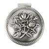Vintage Jewelry Box, Europn   Round Flower Carved Zinc Alloy with Soft Cloth Lining Trinket   Box for  s r s Necklace Storage