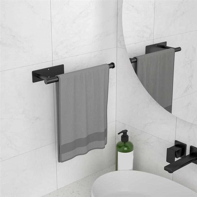 

A95I-Paper Towel Holder Under Cabinet, Self-Adhesive,No Drilling, Stainless Steel, Wall-Mounted For Kitchen, Home, RV чорний