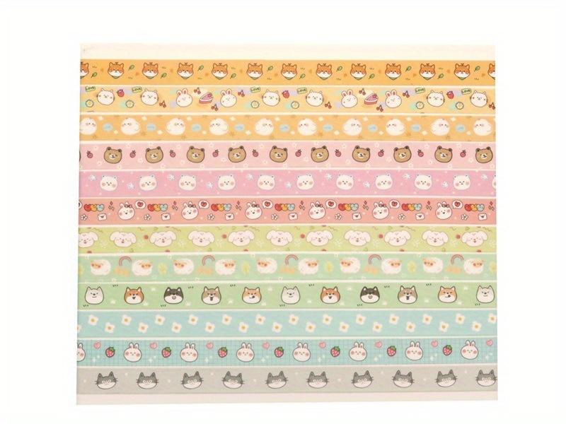 18 Stück/Set Kawaii Tiere Gesicht Cartoon Washi Tape Set Masking Tapes Scrapbooking DIY Journal Schreibwaren Schulbedarf Geschenk