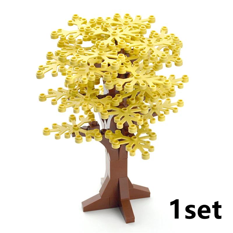 Tree Flower Grass Plants Garden Green Bush DIY Building Blocks Compatible City DIY MOC Building Blocks Accessories Parts