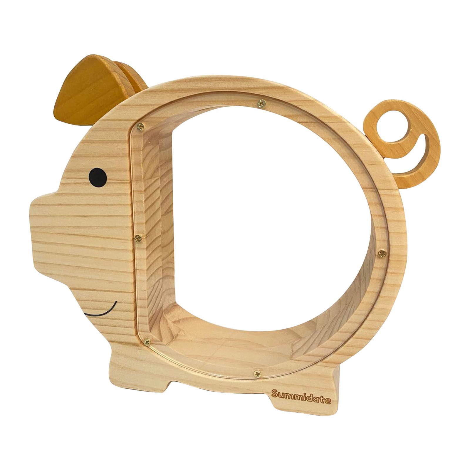 

Детский банк, мультяшный акриловый прозрачный унисекс банк, настольный орнамент, деревянная основа One Size