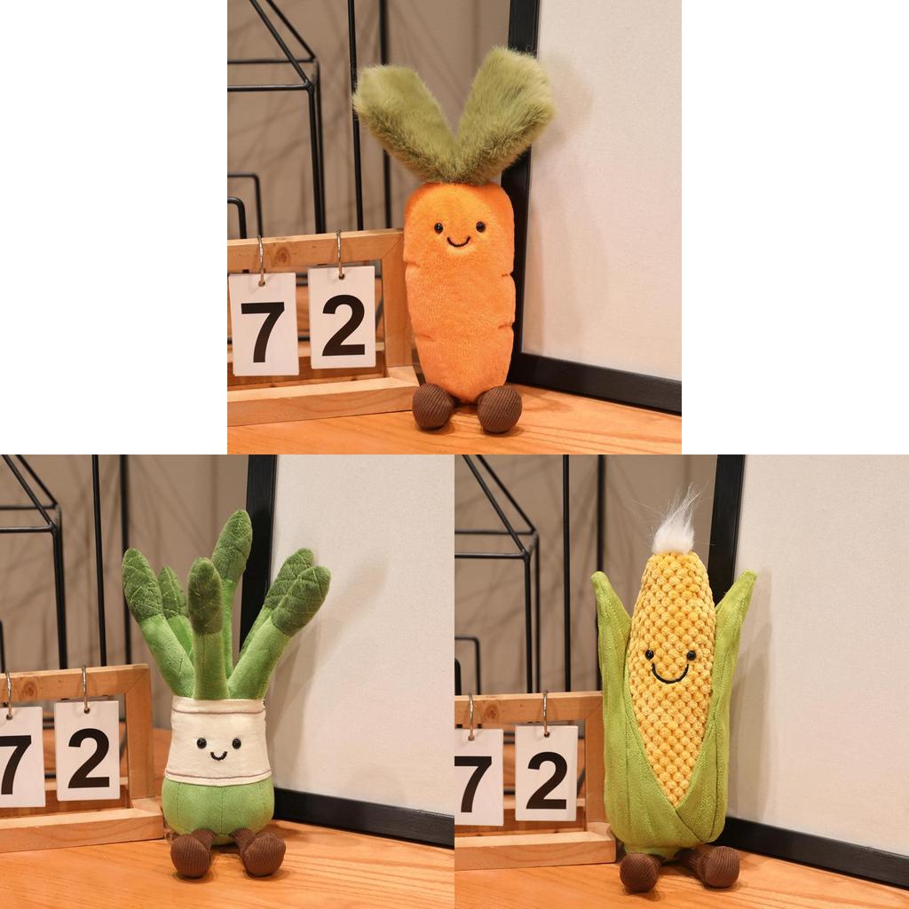 Spring Vegetable Plush Toy Set With Sponge Filling For Kids And Adults