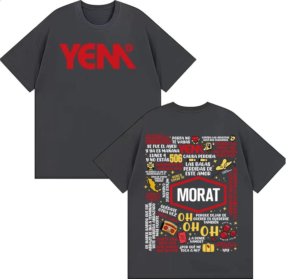 

2026 Band Morat Asuntos Pendientes Yem Printed T Shirt Unisex Women Harajuku Hip Hop Vintage Tshirts Casual Short Sleeve Tshirt S