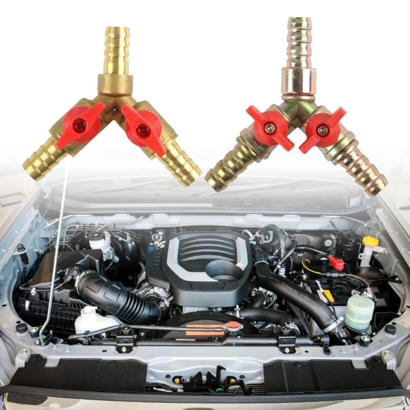 Y Type Copper Valves Hose Connector Fitting For Automotive Engine Systems Fluid Diversion Vehicle Cooling Pipe Networks