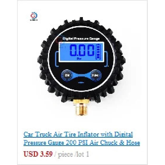 High Accuracy 0-200PSI Digital Tyre Tire Air Pressure Gauge LCD Manometer Pressure Gauge with LED Light for Car Truck Motorcycl