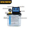 1L 2L Lubricant Pump Automatic Lubricating Oil Pump with Pressure Gauge CNC Electromagnetic Lubrication Pump Lubricator