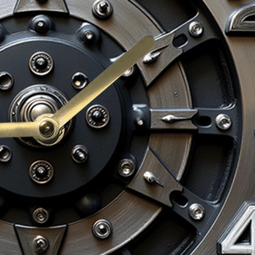 2D Flat Gear Wall Clock Battery Operated Decorative Timepiece for Dining Room Home Decor